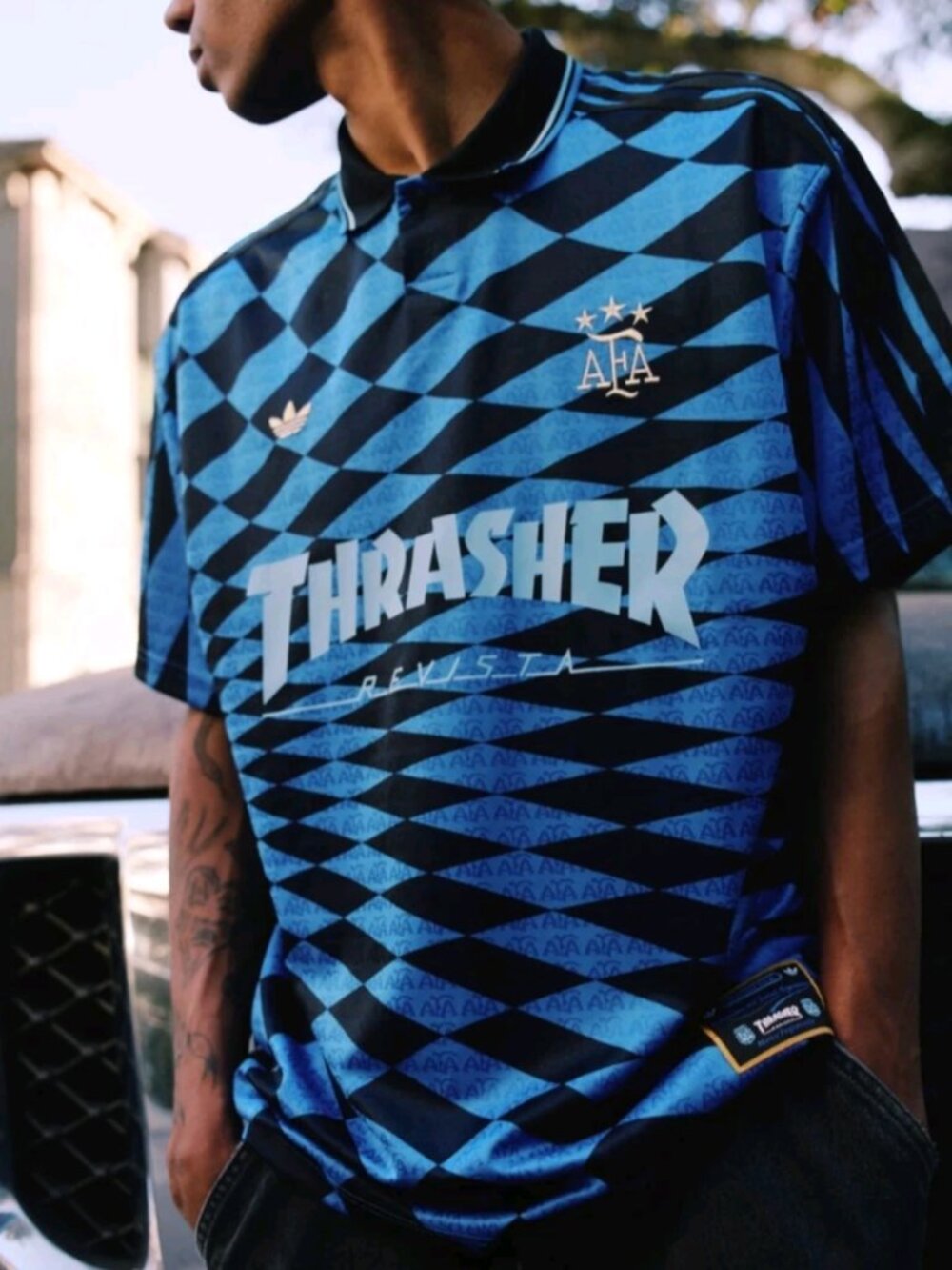 ADIDAS ARGENTINA 1994 x THRASHER REVISTA [KX4551] JERSEY X-Large AUTHENTIC